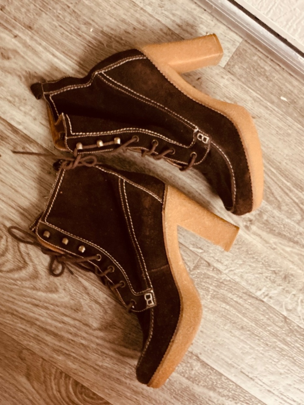 Vintage 2009 Y2K High Heeled Marc Fisher leather boots size 8.5